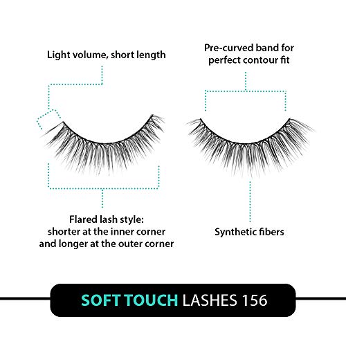 Ardell - False Eyelashes Soft Touch 156 Black (4 Pack) #TOP4