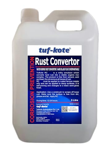 Image of tuf-kote Water-Based Rust Converter Primer All-in-One, Ultimate One-Step Solution to Convert Rusted Metal Surfaces & Prevent Further Rusting [5 LITRES]