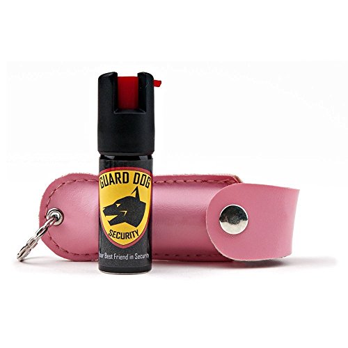 Guard Dog Security Pepper Spray Keychain, Red Hot Self Defense Spray with UV Dye - Choose a Leather Holster Color Guard Dog Security Pepper Spray Keychain, Red Hot Self Defense Spray with UV Dye - Choose a Leather Holster Color