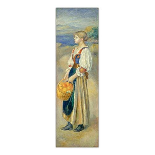 Impression toile Renoir Fille au panier d'oranges décoration intérieure haut de gamme 60x220
