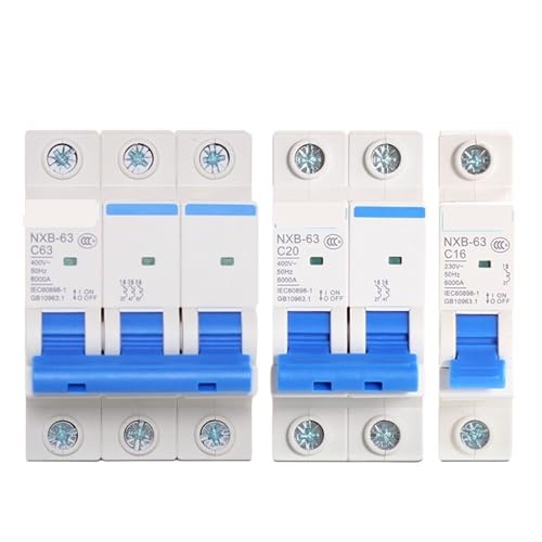 Mini-disjoncteur NXB-63 DZ47 2p 20A disjoncteur modulaire magnétothermique rail DIN