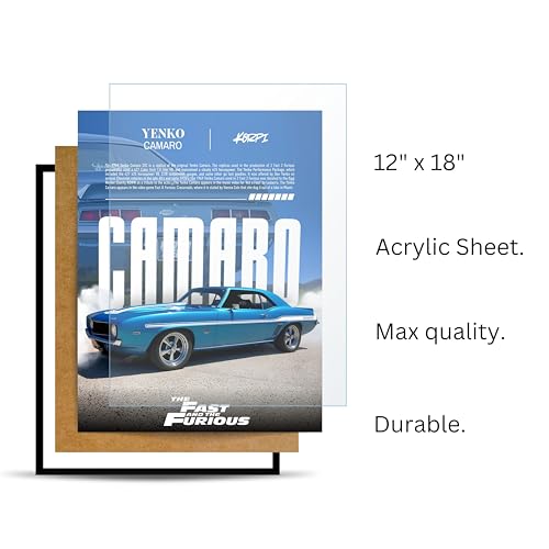 Image of Posternet YENKO Camaro Wall Poster Frames | 12x18 inch | Fast and Furious Themed JDM Cars | Hanging Wall Artwork Frames for Living Room, Bedroom, Office and Etc