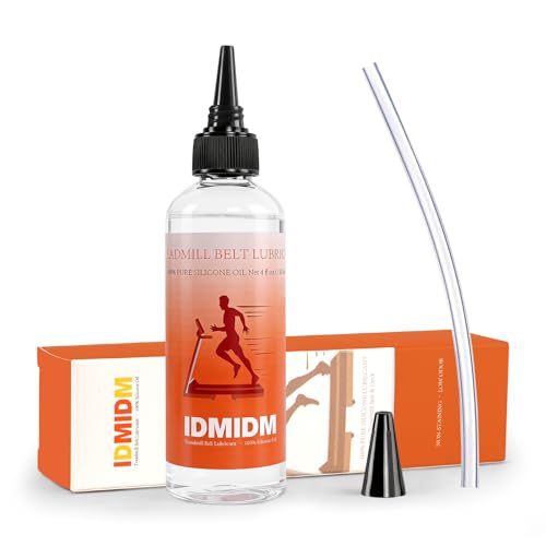 IDMIDM Treadmill Belt Lubricant, 100% Silicone Oil, 4 fl oz / 118 ml, Easy-Apply Nozzle, Compatible with Most Treadmills, Reduce Noise & Friction