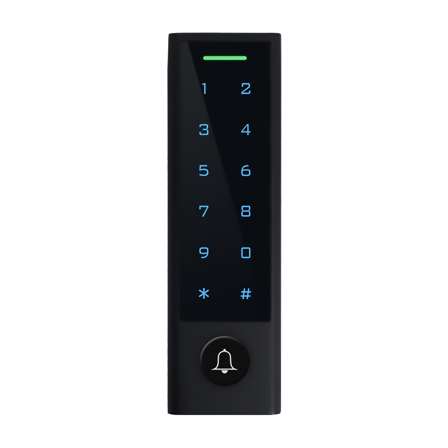Rear view of the ISNATCH RFID Access Control Keypad showing the wiring harness with multiple colored wires.