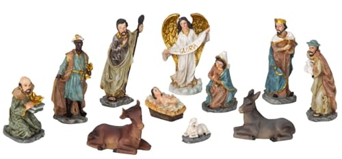 Geschenkestadl Krippenfiguren Set 11teilig 1,5-5cm...