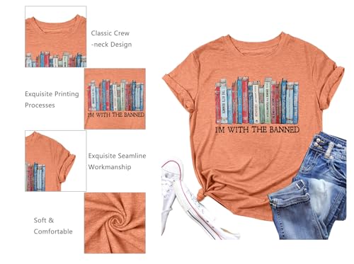 Image of Books Shirts for Women Reading T-Shirt Book Lover Tops Funny Readers Gifts Clothes Casual Librarian Tees