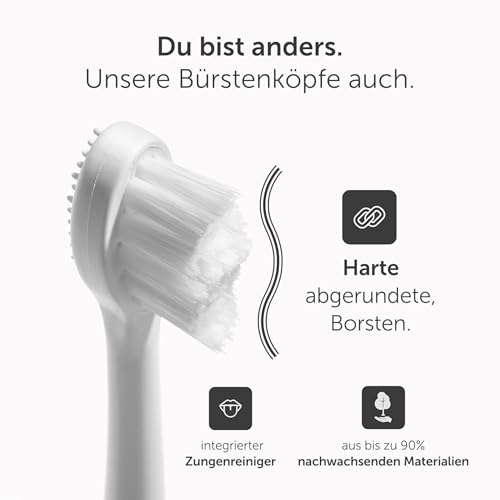 Wondersmile Ersatzköpfe Schallzahnbürste (Hart, All White, 4er-Pack) – Ansicht 2