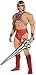 Produktbild He-Man/Prinz Adam Kostüm Muskel-Jumpsuit mit Gürtel Armmanschetten Überstiefel und aufblasbares Schwert, Large