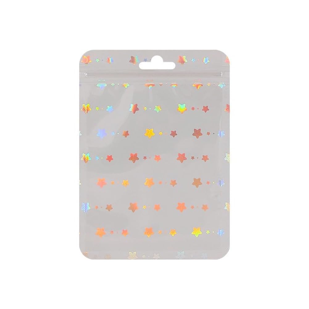 100 Pcs Clear Front Zipper Bag Sample Bags for Saver Storage Package Bag for Jewelry (White, 4.1x5.9in)