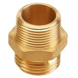 Brass Fire Hose Adapter Male x Male - 1" NH to 1" NPT