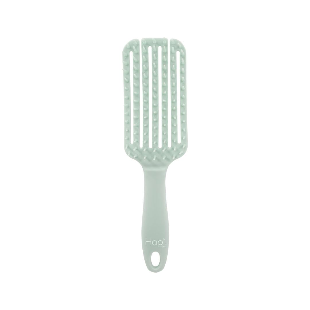 Cricket Hapi De-Knot Delight Detangler Brush Smedium - Featuring 100+ Soft Bristles, Soft, Flexible, and Gentle Design, 3 Adjustable Hair Rows for All
