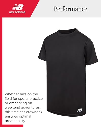 New Balance Boys Athletic Shirt - 2 Pack Short Sleeve Crew Neck Active Performance T Shirts for Boys (Sizes: 8-20)3