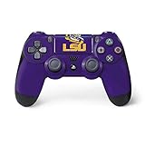 Skinit Decal Gaming Skin for PS4 Pro/Slim Controller - Officially Licensed College LSU Tiger Eye Purple Design