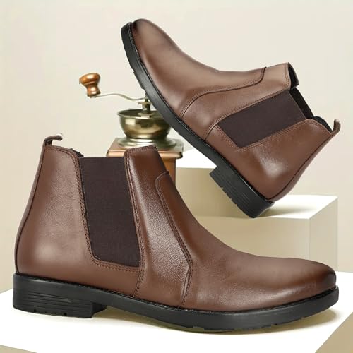 Image of NARKI Leather Chelsea Boots for Men|Soft Cushioned Insole, Slip-Resistance for Men 7003