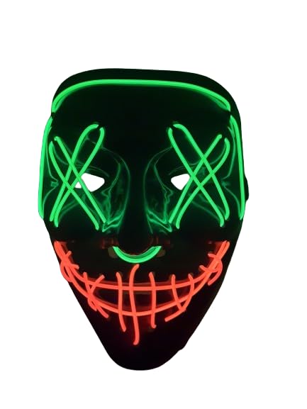 Image of LED Light Up Mask for Halloween, Neon, and Bachelor Party Decoration