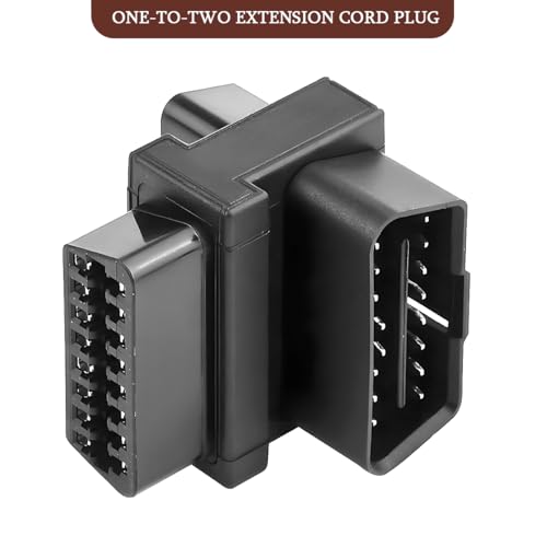 OBD2 Splitter Extensor Cable Adaptador OBDII 16 Pines Macho a Dos Hembras Universal 3