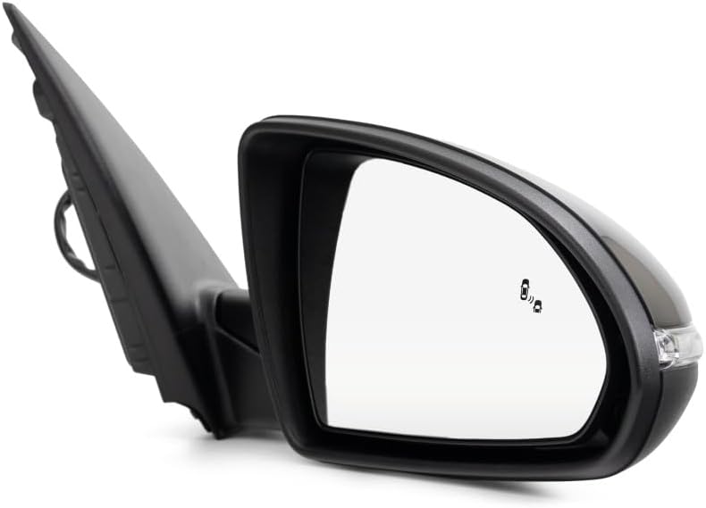 For Kia Optima 2016 2017 2018 2019 Door Mirror Passenger Side | Manual | Heated | w/Blind Spot Detection | w/Signal Indicator | Paint To Match | Replacement For 87620-D5150 | KI1321221