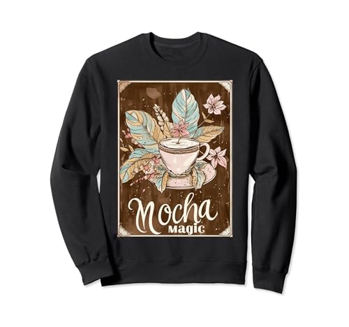 Moka Magic Vintage Tasse à café rétro aquarelle Sweatshirt