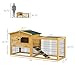 Zefvkip 2 Levels Outdoor Rabbit Hutch with Openable Top, 59