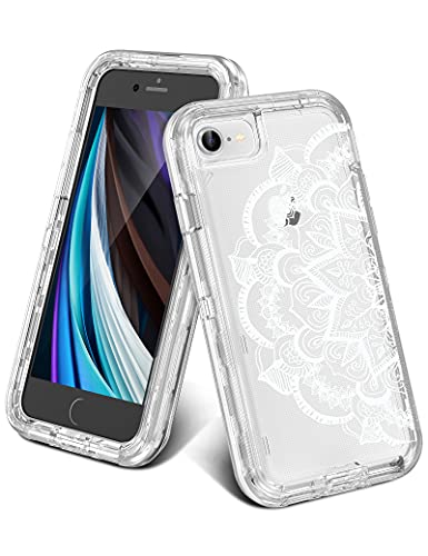 TITACUTE for iPhone SE 2020 Case Clear iPhone 8/7 Case Shockproof Cover Full-Body Drop Protection Non-Slip Heavy Duty Hard Shell Armor Scratch-proof Protective Bumper for iPhone SE 2nd 8 7 4.7 Mandala TITACUTE for iPhone SE 2020 Case Clear iPhone 8/7 Case Shockproof Cover Full-Body Drop Protection Non-Slip Heavy Duty Hard Shell Armor Scratch-proof Protective Bumper for iPhone SE 2nd 8 7 4.7 Mandala