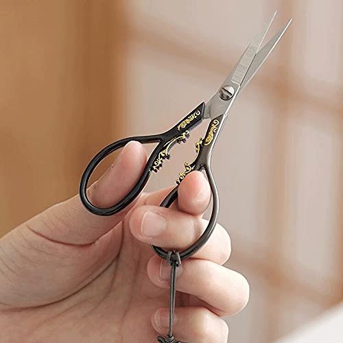 Küchenschere, Nähschere mit Quasten, Bastelschere zum Einfädeln für Handarbeiten, manuelle Näharbeiten, 11 cm