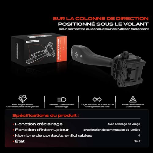 Interrupteur de colonne de direction 10 pôles compatible BMW E46 E39 X3 E83 - 4
