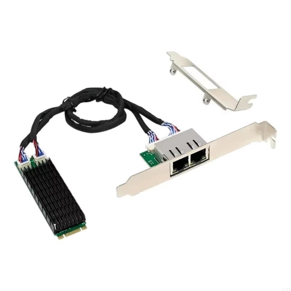 Scheda di Rete Adattatore M.2 B+ M Key I226-T2 con Doppia Porta Gigabit Ethernet di Industriale 2.5G.