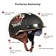 BOSERMEM Motorradhelm Mit Schutzbrille DOT/ECE-Zugelassen, Jethelm Roller-Helm Scooter-Helm Moped Mofa-Helm Chopper Vintage(Matt-Schwarz, XL 61-62cm)