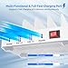 4-Port Charging Station for Multiple Devices, USB Charger Stations Multi-Device Organizer Charging Dock, Compatible with Cell Phones, iPads, Kindle Tablets, and Other Electronics (White)