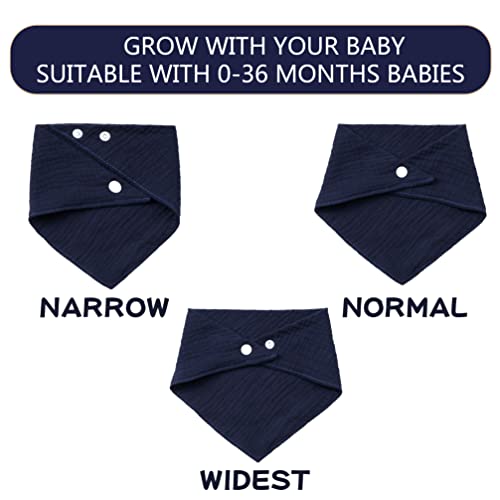 Rapotti Baby Drool Bibs Cotton For Boys And Girls Solid Colors 8 Pack Baby Bids Set For Teething And Drooling #TOP2