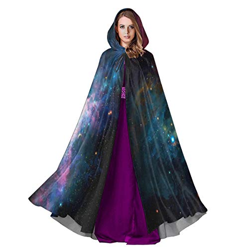 SLHFPX Galaxy Space Unisex Full Length Hooded Cape Halloween Party Vampires Adult Cloak