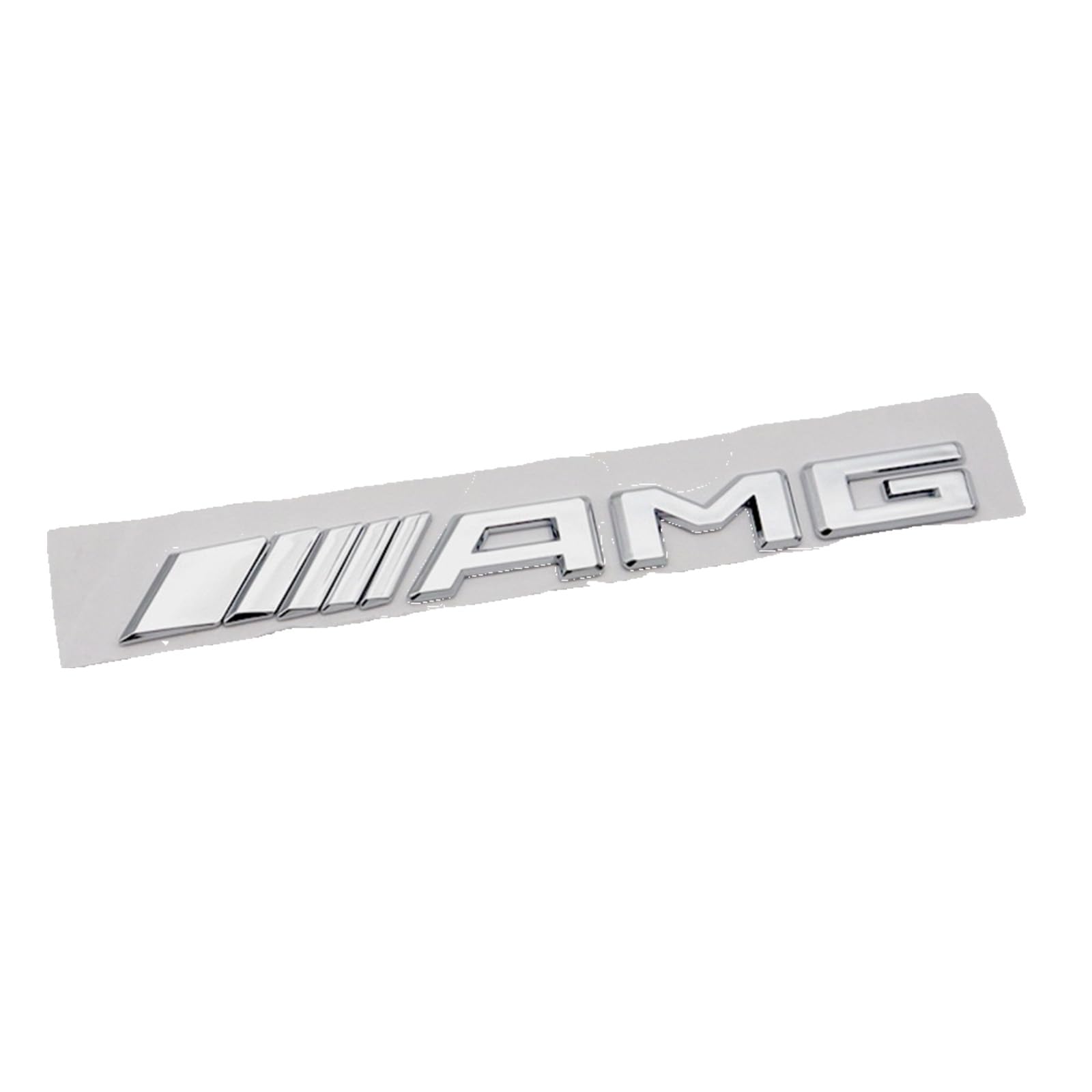 3D Letters Numbers Emblem for AMG E200 E300 Trunk Lid Chrome Shiny Black/Silvery Badge (Silvery AMG)