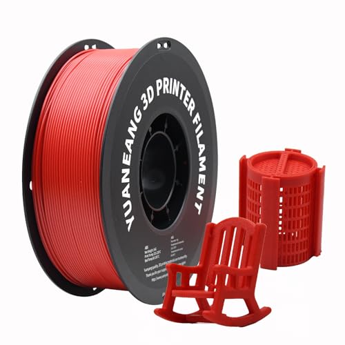YUANEANG ABS 3D Printer Filament Dimensional Accuracy +/- 0.03 mm 1kg Spool(2.2lbs) 1.75 mm Fit for Most 3D Printers Red