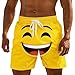 Mens Funny Graphic Shorts for Summer Vacation Beach Pants Knee Length Plus Size Shorts Casual Trendy Novelty