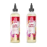 ALOÉ LOCKS | Shampoing Refresh Hibiscus 250 ml + Sérum Soin Hibiscus 250 ml | Locks, Tresses & Coiffures Protectrices | Nettoyage, Hydratation Durable, Réparation & Pousse | Aloe Vera Hibiscus & Ricin