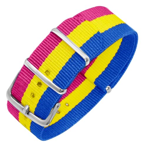 mintolex LGBT Pride Bracelet for Bisexual Lesbian Gay Pride Bracelet Handmade Nylon Adjustable Wristband Watch Band Rainbow Bracelets for Men Women Parade Pack of 1Pc Pansexual