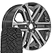 OEM FR64 20 Inch Rims and Tires Fit F-150 6x135 20x8.5 Gloss Gunmetal Machined - Hollander 10345 - TerraMax RT 275/55-20 (Set of 4)