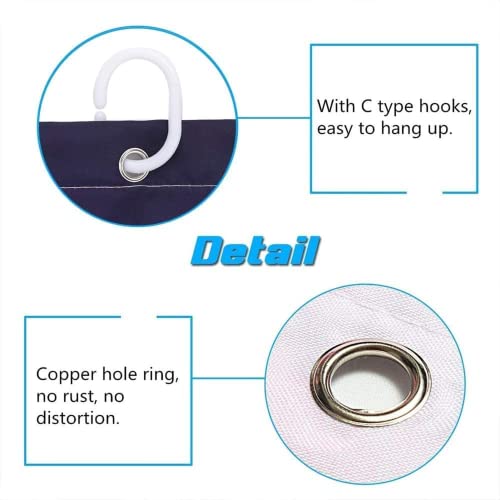 Sjj-RE Skull Totenkopf Duschvorhang Skelett wasserdichter Stoff, Badezimmer-Dekor-Set mit Haken,4pcs Toilettendeckelabdeckung Badematte (A03,90 x 180 cm) – Bild 5