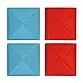 BOBOLUNA Ddakji Paper Flip Toy Ddakji Game Blue Red Hard Cardboard Hiting Paper Game Supplies with Friends Props Suitable for Role-Playing (4Pcs Ddakji)