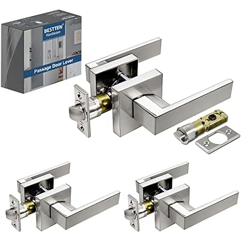 BESTTEN Monaco Series Satin Nickel Door Handle Cover