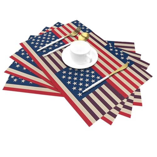 Sets de table lavables PVC tissé résistant chaleur cuisine 45x30