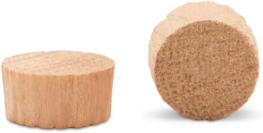 Wood Plugs for Furniture, 1/2 inch Oak Flat-Head Plug, Wooden Screw-Hole Plug Covers Pack of 500 by Woodpeckers
