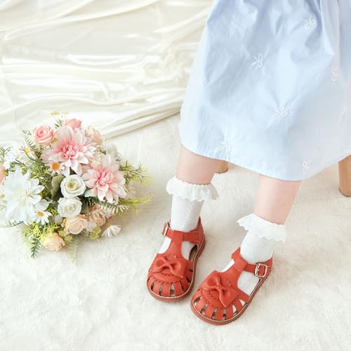 Image of Otter MOMO Girls Open Toe Princess Flat Sandals with Comfort Sole Summer Sandals
