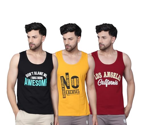 Image of Designer Men Vest Versatile Cotton Sando /Baniyan /Ganji for Boys - Perfect for Gym Workouts, Vacations, and Beaches