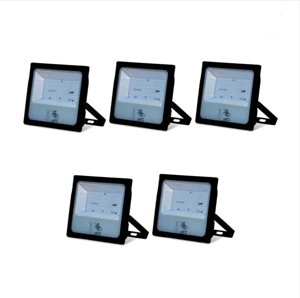 Image of D'Mak 100 Watt LED Flood Light Grey Body Down Chock Waterproof IP65 for Outdoor Purposes (5, White)