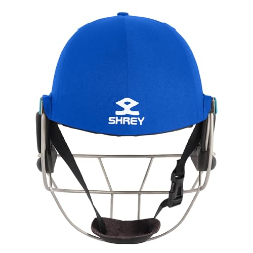 Image of Shrey Master Class Air 2.0 Stainless Steel Batting Cricket Helmet for Men's (Royal Blue, L)