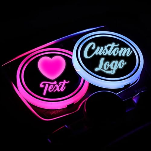 2PCS luces LED personalizadas para porta vasos de coche miniatura 1
