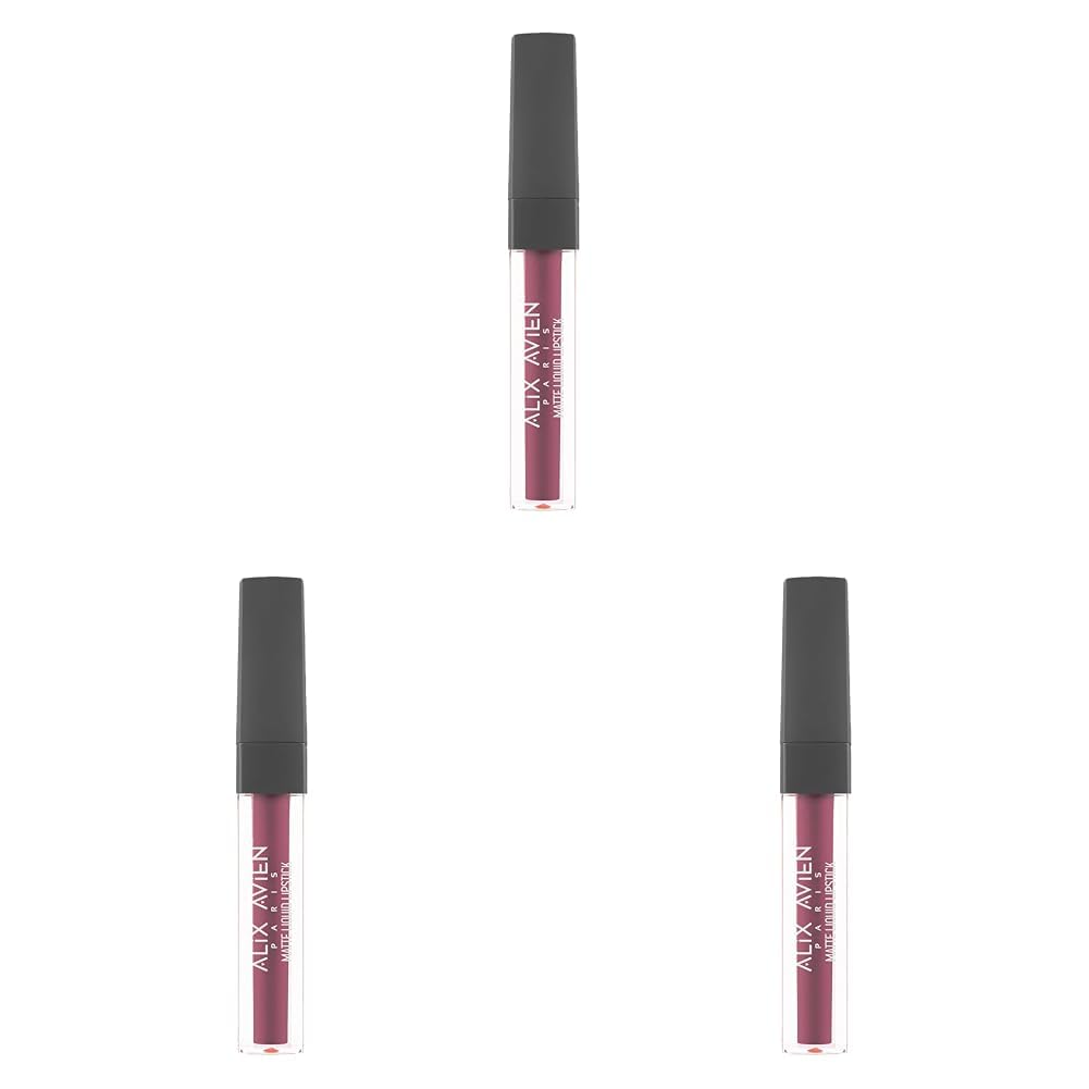 ALIX AVIEN Uzun Süre Kalıcı Kadifemsi Kuruma Yapmayan Mat Likit Ruj - Matte Liquid Lipstick 512 Berry Coctail (3 paketi)