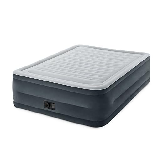 Intex Comfort Plush Elevated Dura-Beam Airbed with Built-In Electric Pump, Bed Height 22", Queen