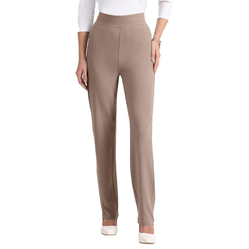 Image of BlissClub Women's Straight Fit Mid Rise Pants